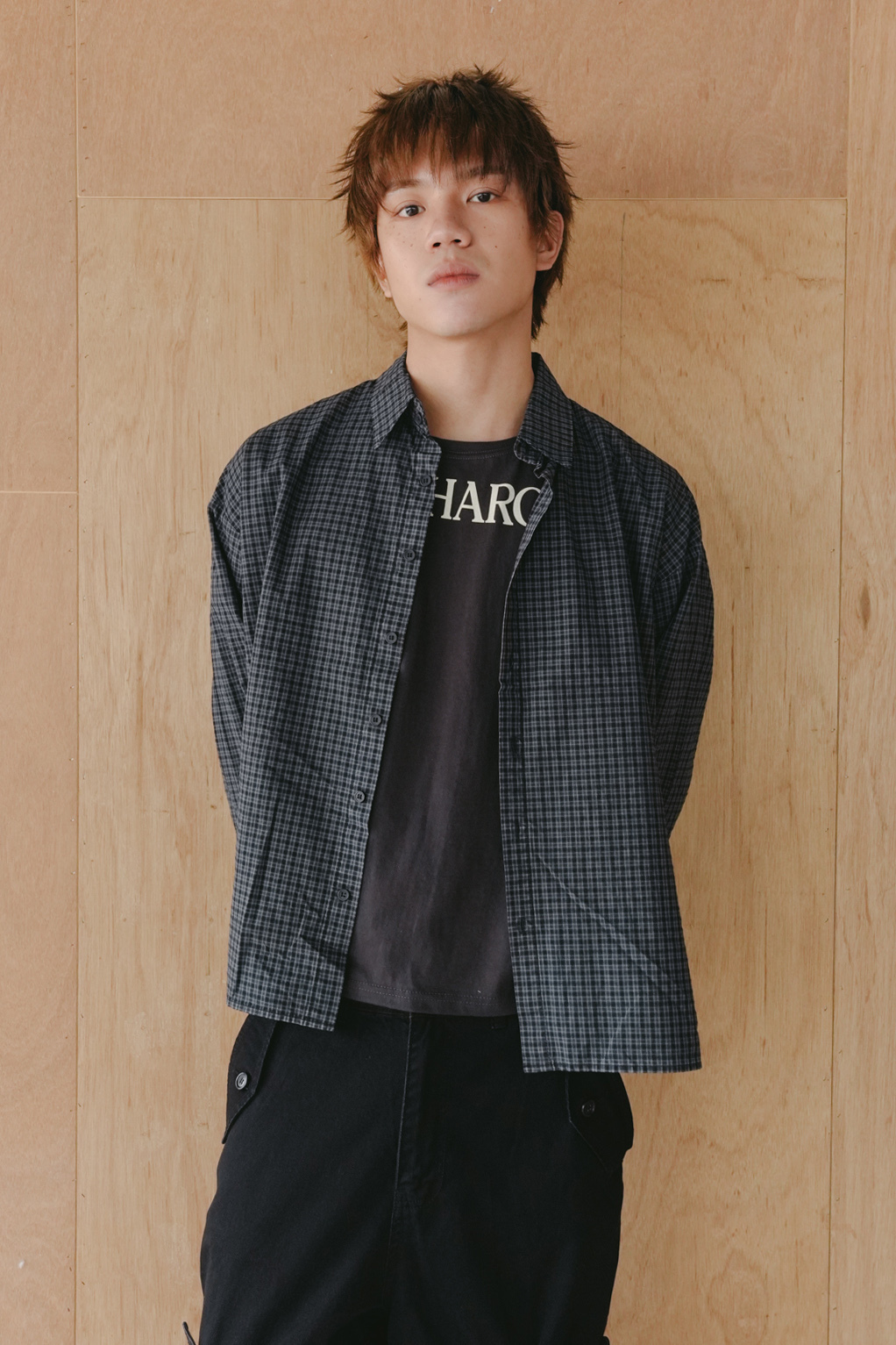 journal pigment micro-check #襯衫