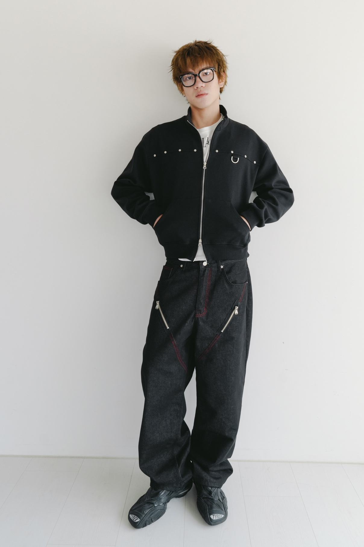 non-fade zipper denim pants #牛仔褲