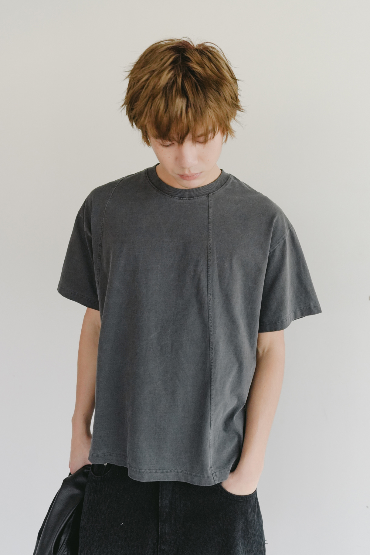 Panel-Dyed Cropped Tee #上衣