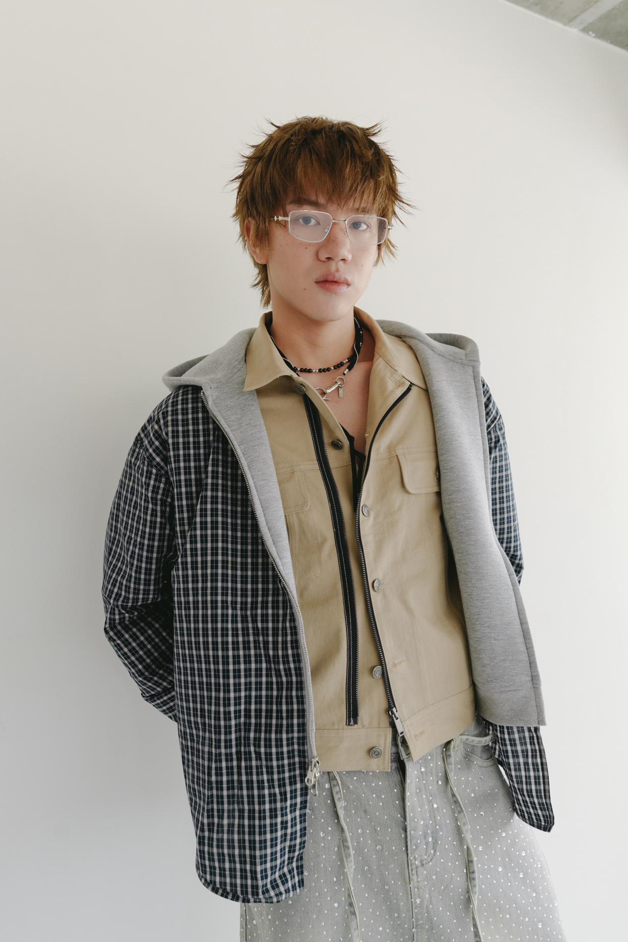 reversible hood jacket #外套