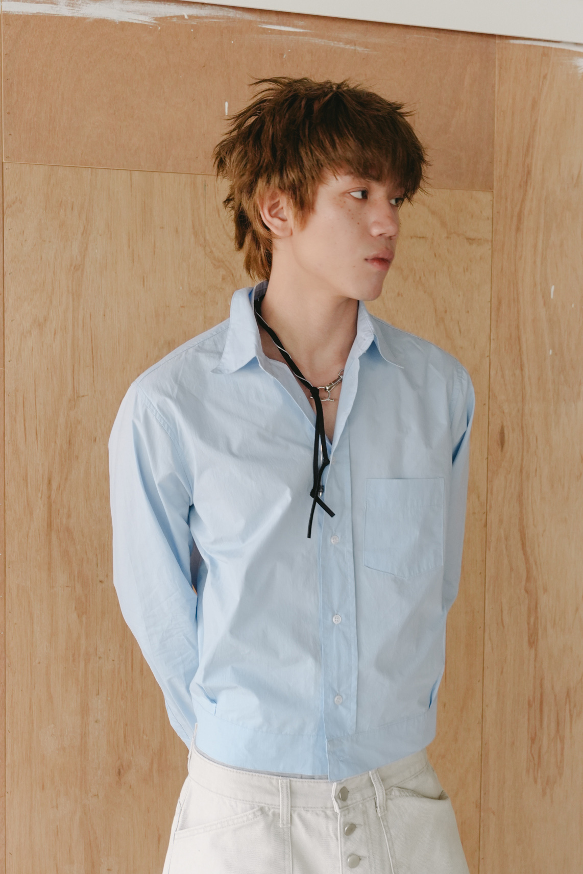 trucker crop shirt jacket #襯衫