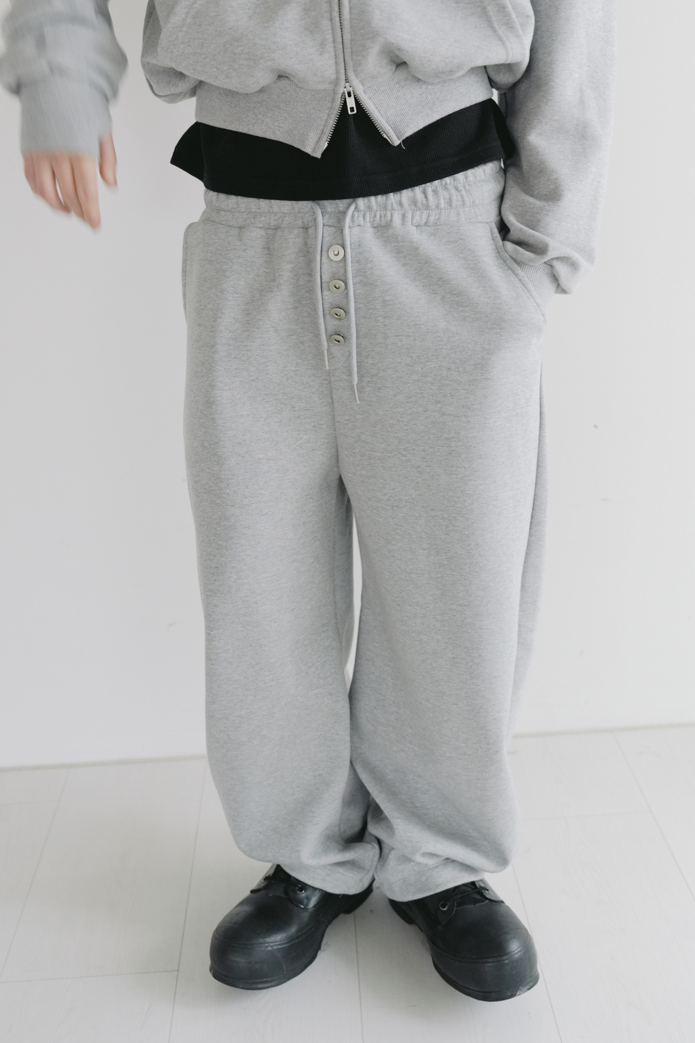 volume curved sway pants #長褲