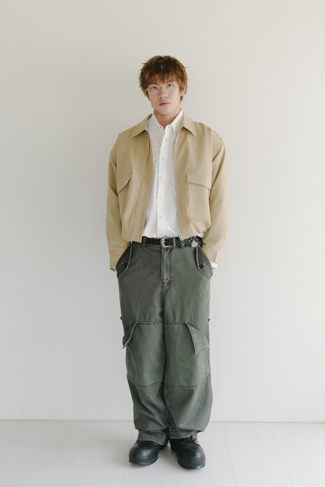 wide flap pants #長褲