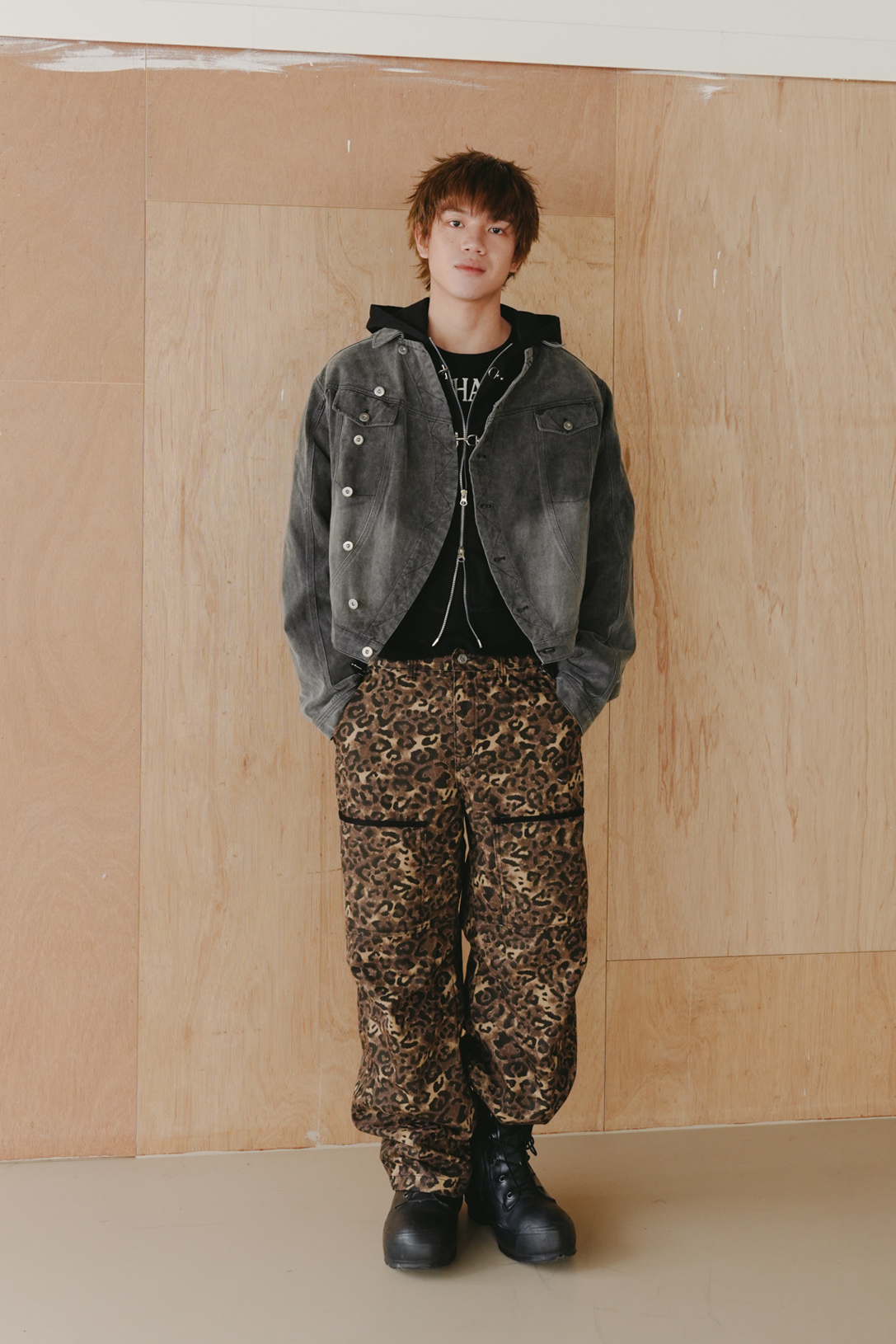 wrap round denim jacket #外套