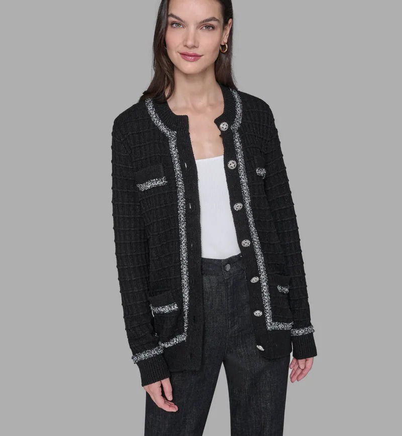 【現貨】Karl Lagerfeld Paris H040949 TWEED TRIM 女裝外套