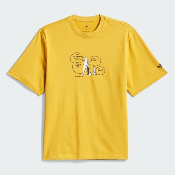 Adidas 愛迪達 Gonz Crusty Tee KE1021 男女 T恤 運動上衣 休閒短袖 黃 亞版 純棉