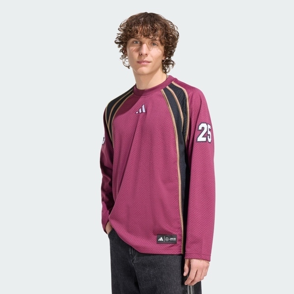 Adidas 愛迪達 Mer Lv Lstee M KG4795 男 長袖上衣 休閒長袖 深紅
