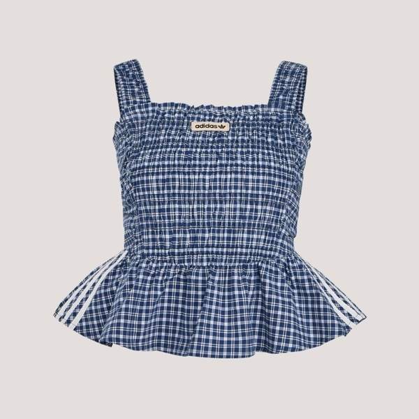 Adidas 愛迪達 Plaid Tank W KX7035 女 背心 格紋背心 藍 亞版 純棉