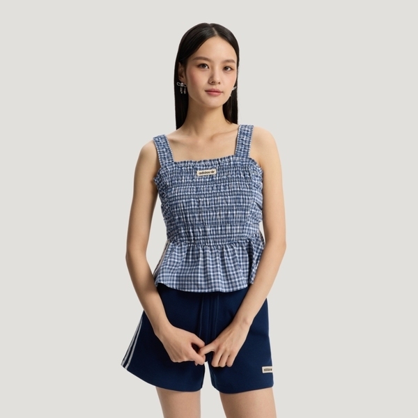 Adidas 愛迪達 Plaid Tank W KX7035 女 背心 格紋背心 藍 亞版 純棉