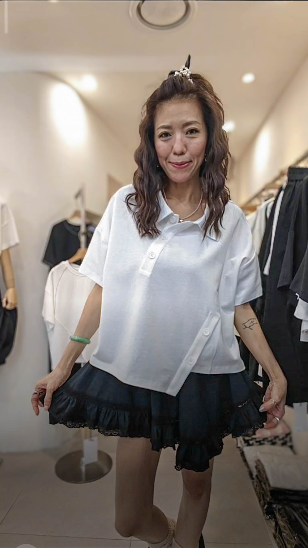 🎈K1889  ▶️不對稱排扣POLO 👉B:130cm L:55cm