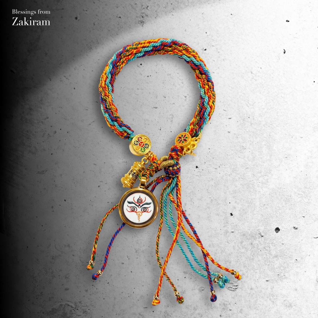 白財神・智慧 五色吉祥手繩