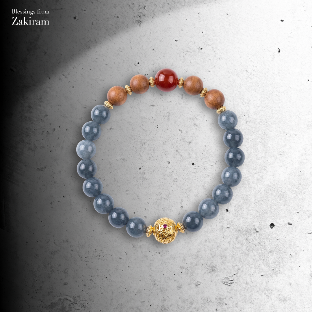 扎基拉姆 藍曜藏紅 穩運招財 手串
