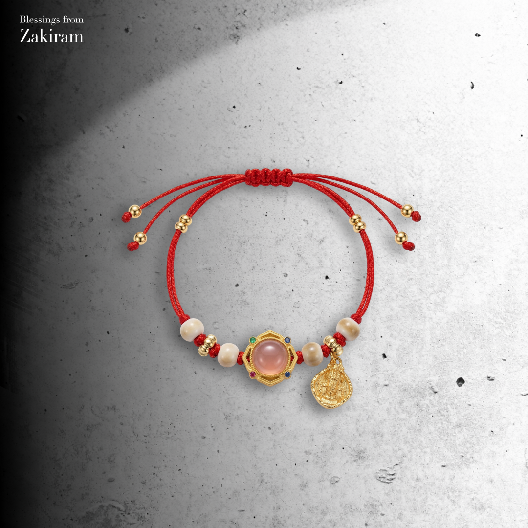 扎基拉姆 紅瑪瑙瓷珠 可調節手繩