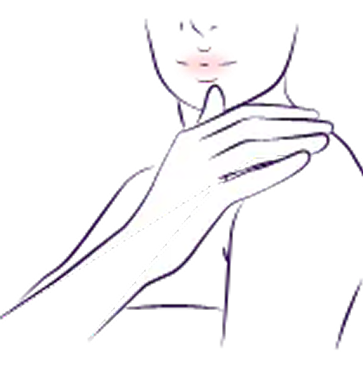 以手掌輕推塗抹示意圖