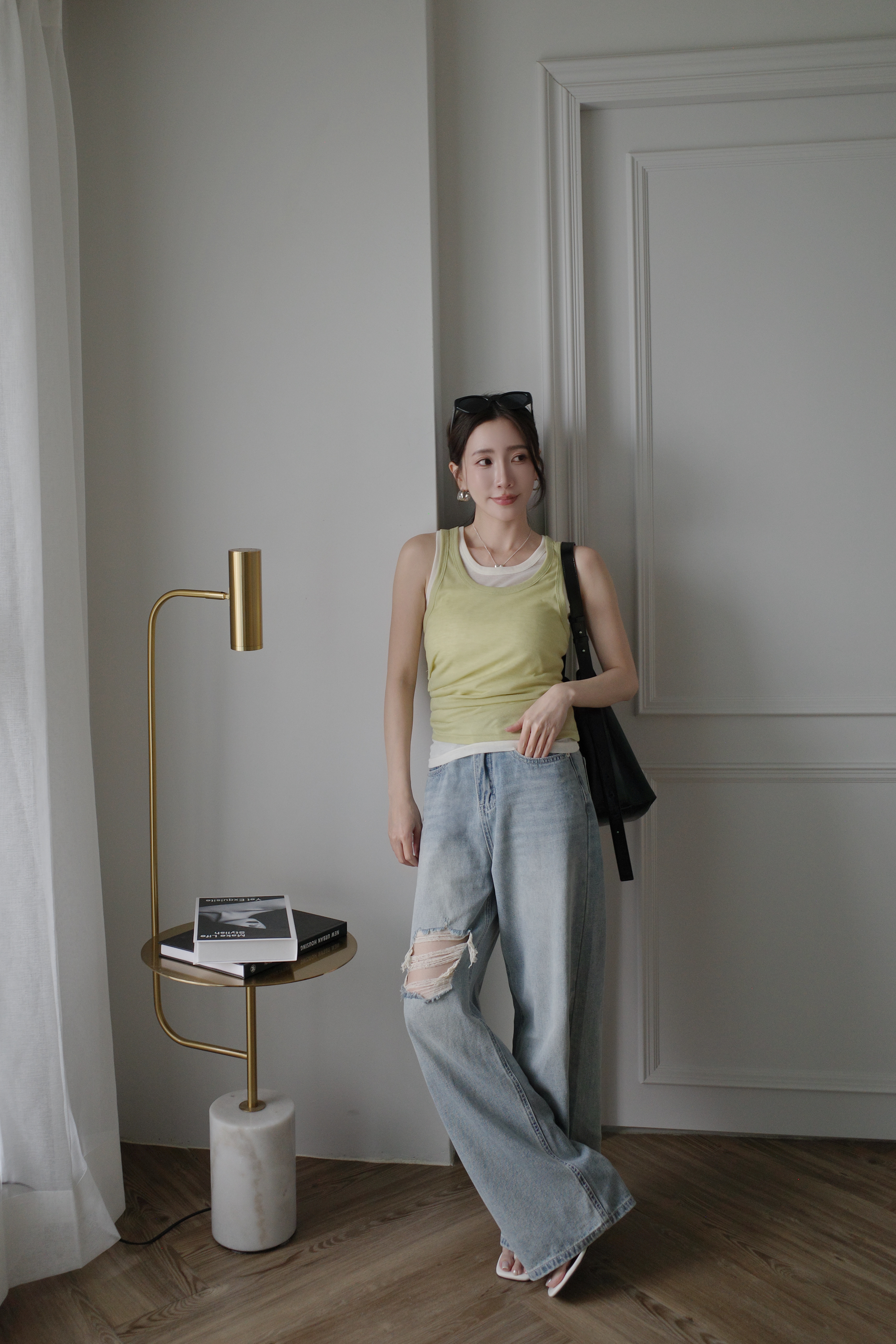 (預購)#AN16 切割直筒天絲牛仔褲