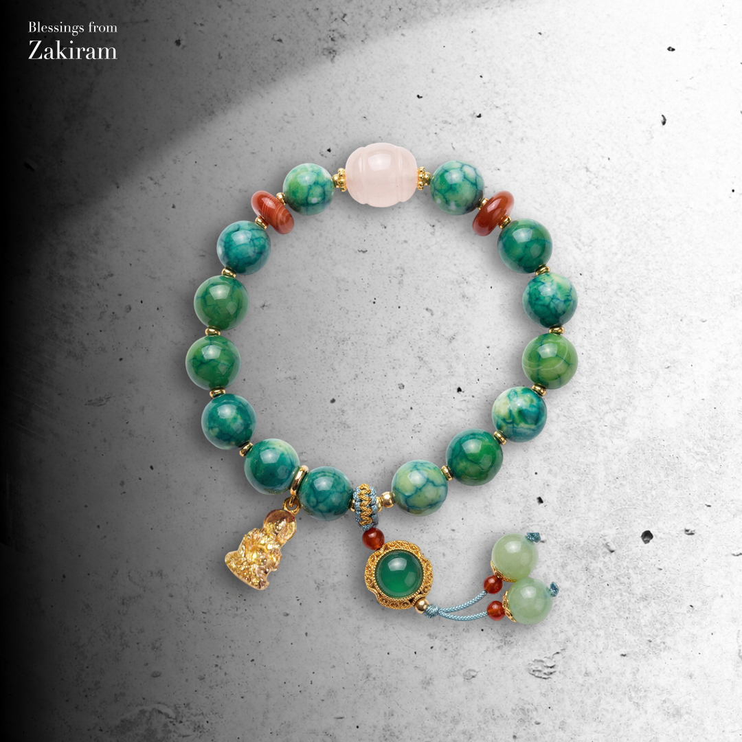 黃財神 翠綠聚福 手串