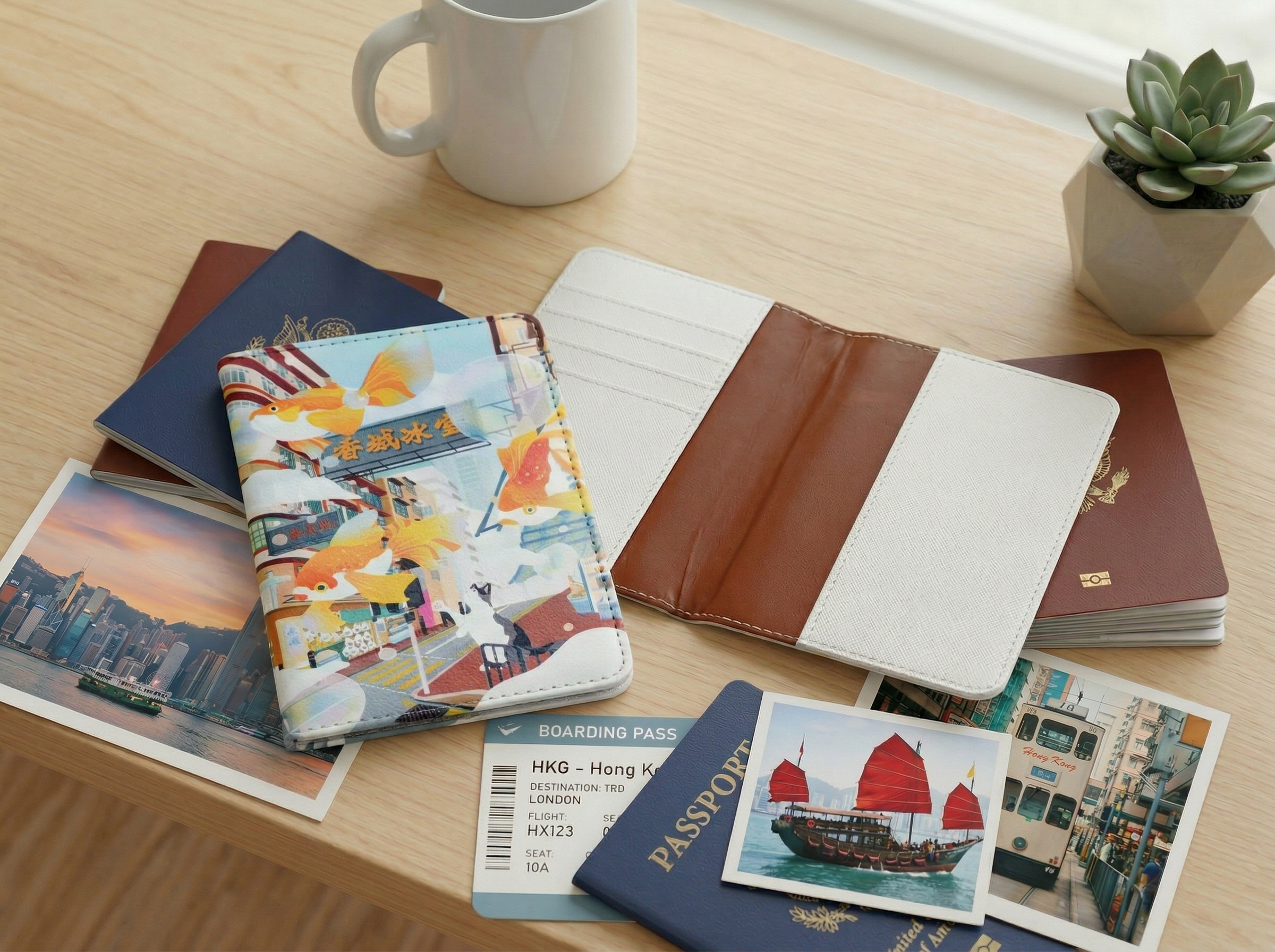 【貓遊街角 - 魚樂無窮 】護照套丨香港特色丨amazing studio