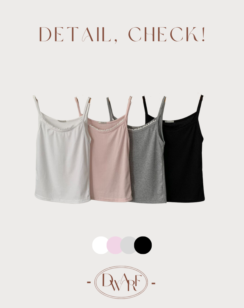 《KR》扭紋邊吊帶背心