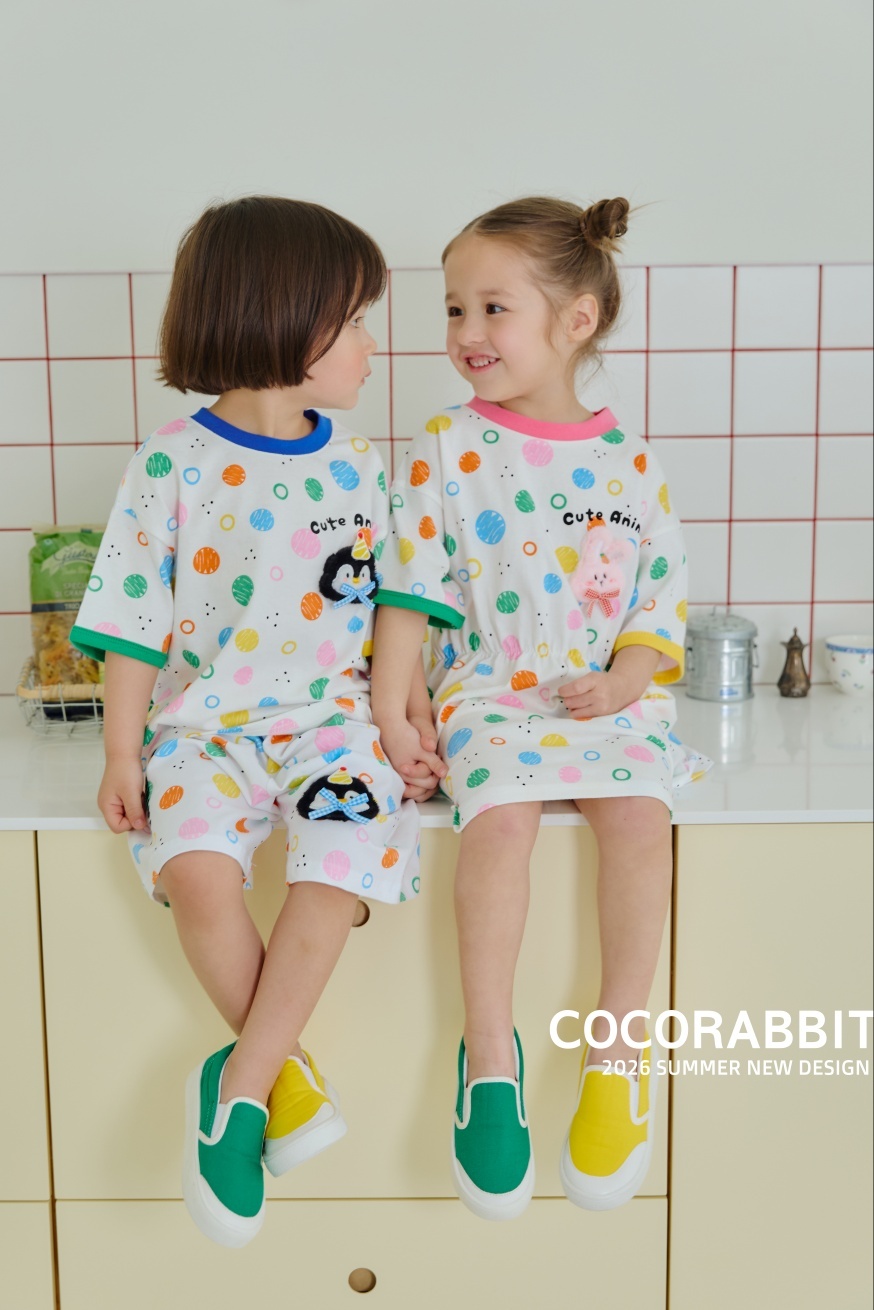 韓國🇰🇷COCORABBIT 繽紛點點可愛動物套裝/洋裝(S-2XL)