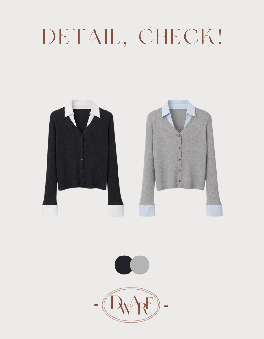 《KR》知性拼領親膚上衣