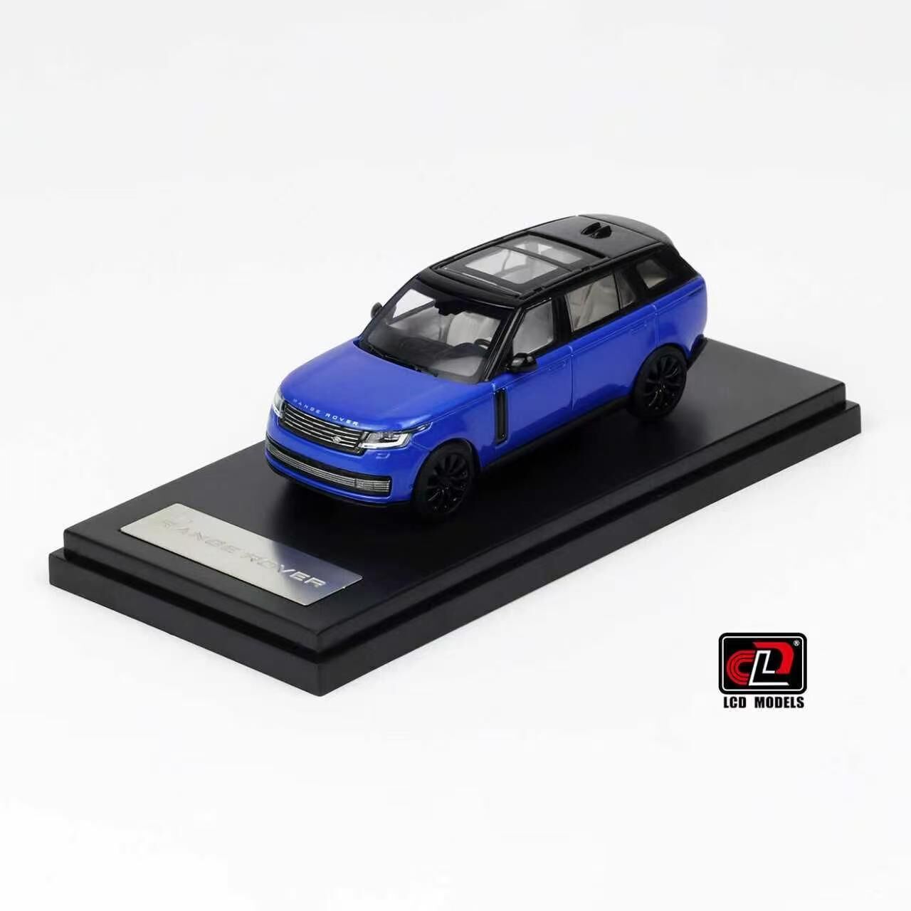 PO-$140 * LCD * 1:64 LAND ROVER RANGE ROVER AUTOBOIGRAPHY SV P530 V8 4.4 VELOCITY BLUE
