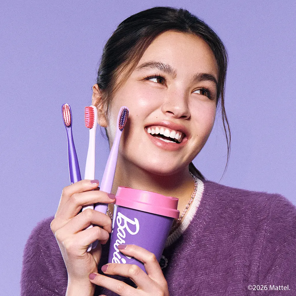 EUTHYMOL x BARBIE 專業美白牙刷  3支裝 (+限定紫色杯)