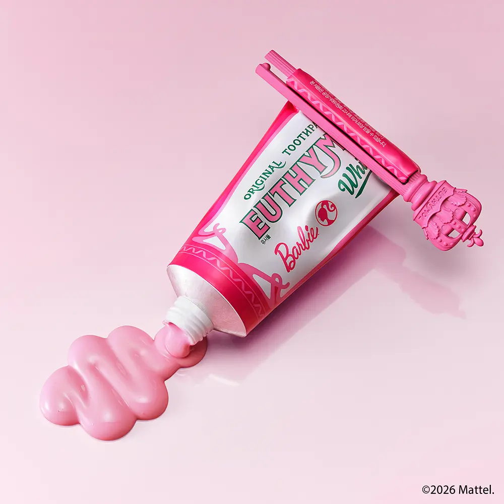 EUTHYMOL x BARBIE 亮白去黃紫色修正牙膏 106g (+皇冠擠壓器)