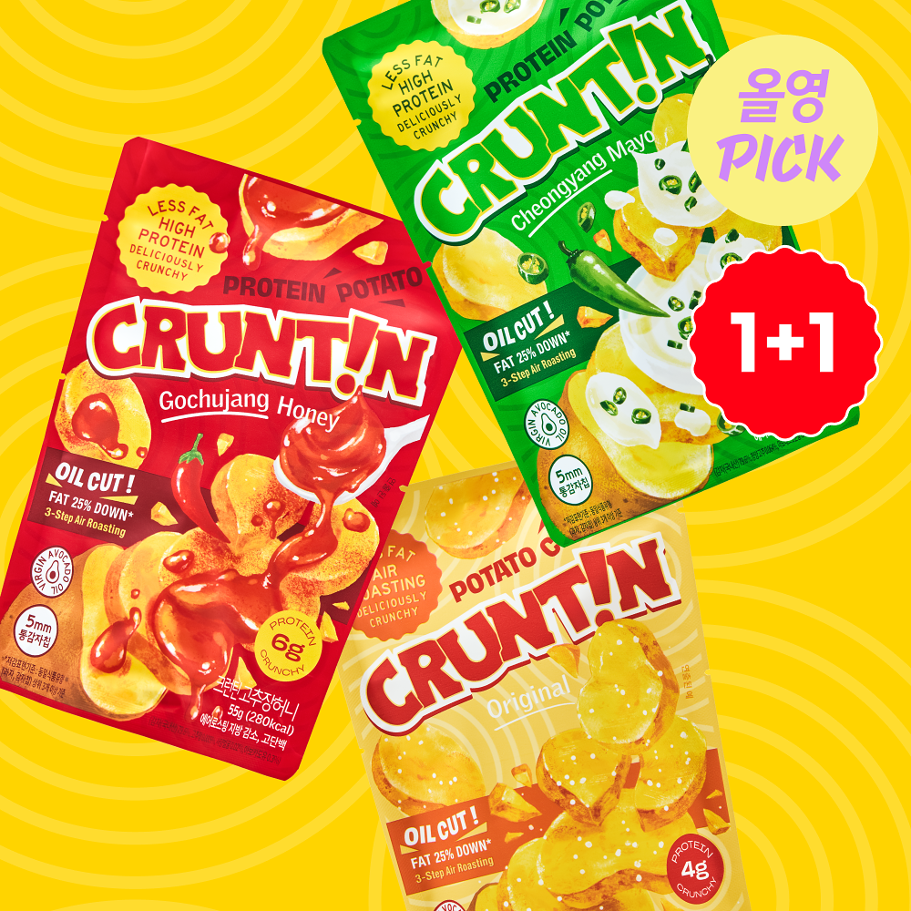 CRUNTIN 全份量原切厚片薯片 55g (1+1)【3款款式】