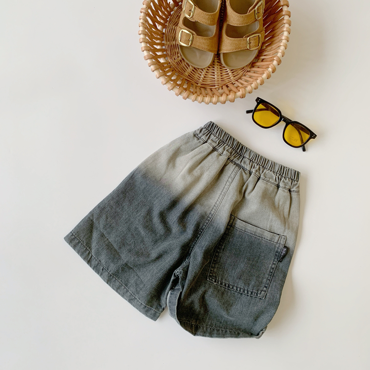 復古刷色牛仔短褲