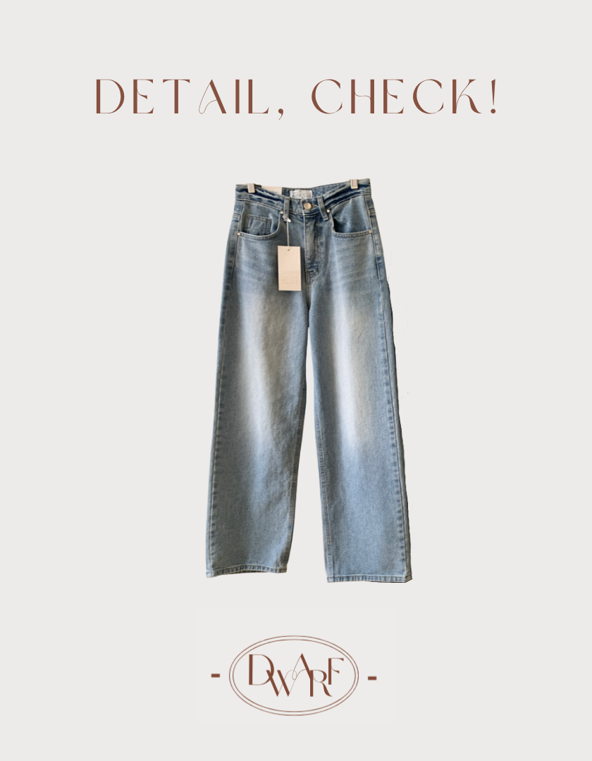 《KR》(長/短版) 洗水長腿直腳牛仔長褲