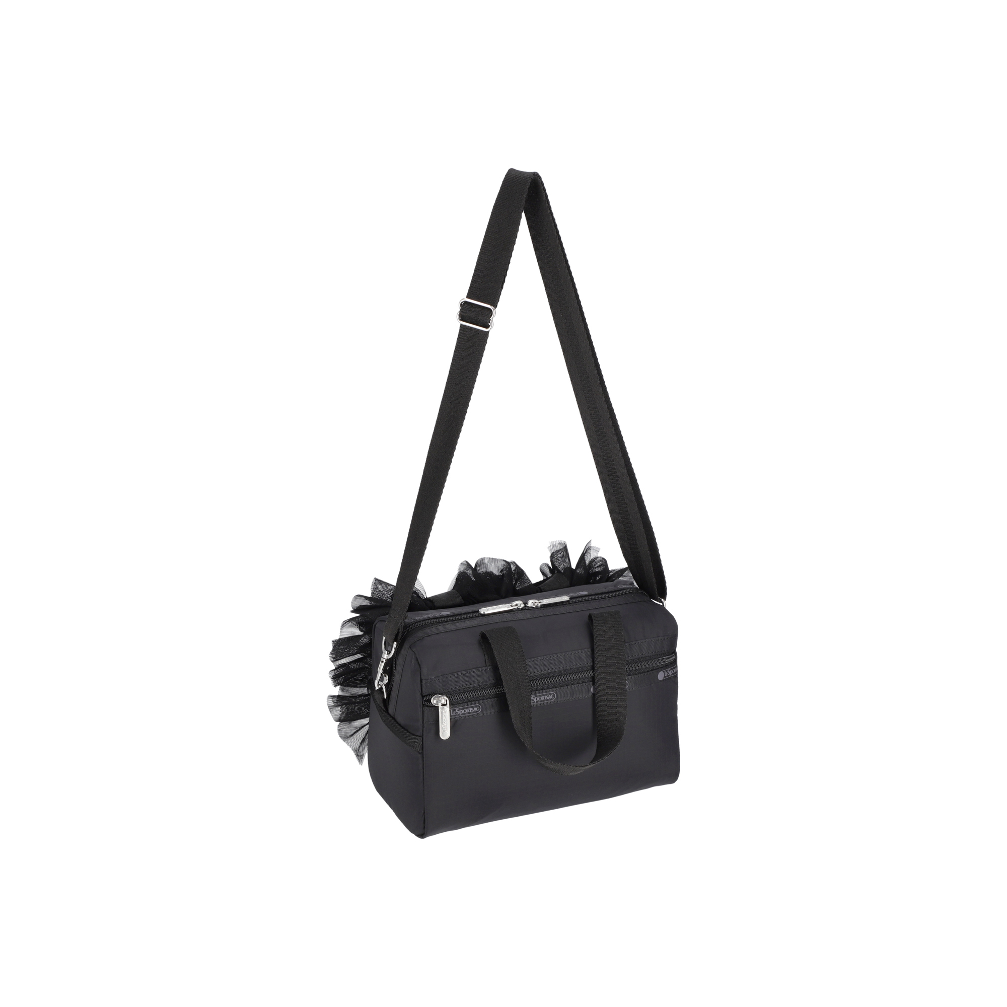 小號日常側背包(BLACK LACE RUFFLE)