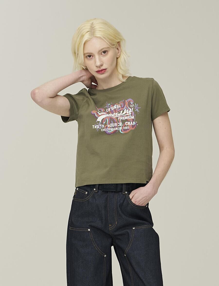 【直播】Superdry LX041022 VINTAGE ART CROP 女裝短袖上衣(SDFISCP08)