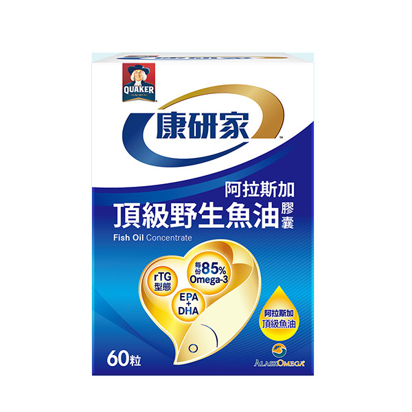 (簡訊會員限定!下單折$2500 單瓶$699) 桂格康研家頂級野生魚油膠囊60粒x16盒 [輸入fish25現折$2500，折後價$11184，再送康寧雙層蒸煮電鍋(市價$1800)]