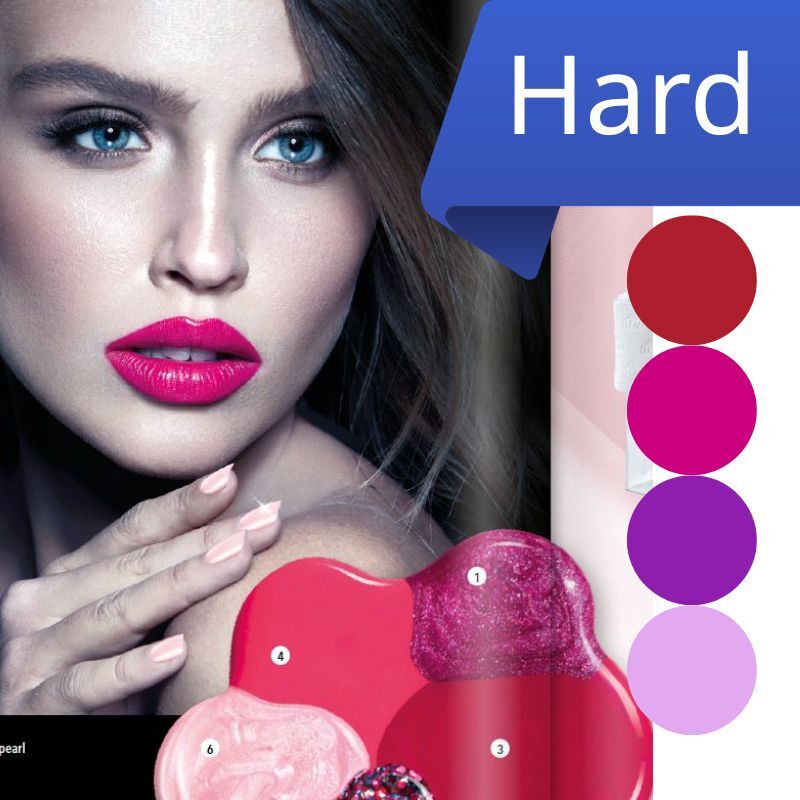 (艷紅紫系) LCN hard gel set  硬膠