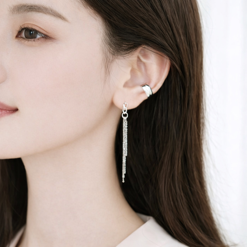 浪漫偶遇流蘇純銀耳環/ SE615| 簡約 垂墜式耳環 女生禮物 時尚 氣質 飾品禮盒 優雅 銀飾