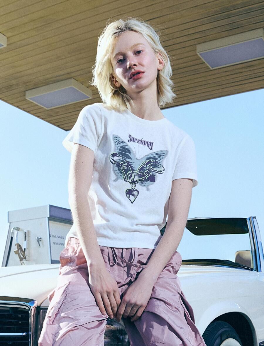 【直播】Superdry LX041024 BUTTERFLY 女裝短袖上衣(SDFISCP22)