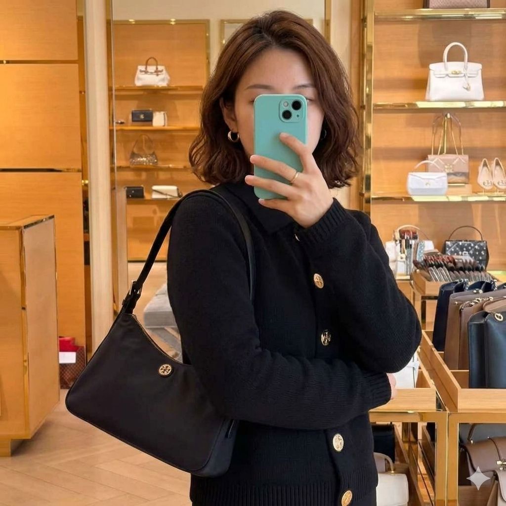 LYS01520 Tory Burch 尼龍拉鏈腋下包