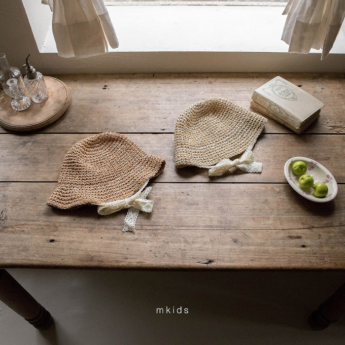 正韓夏mkids 夏季優雅草帽