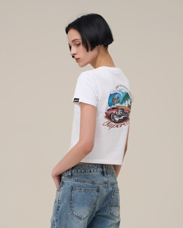 【直播】Superdry LX041028 BEACH CAR CROP 女裝短袖上衣(SDFISCP30)