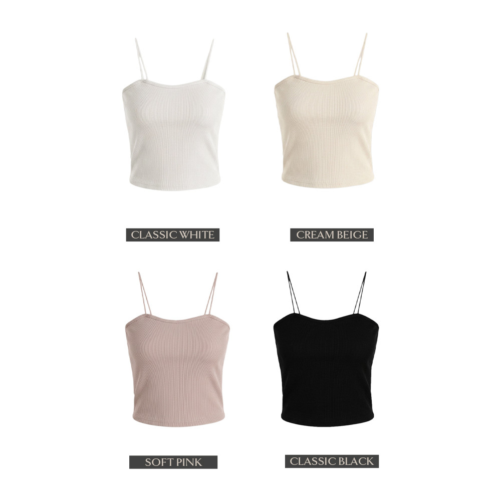 Mood made │日常柔膚舒適直坑彈力Bra top ( 4 colors)