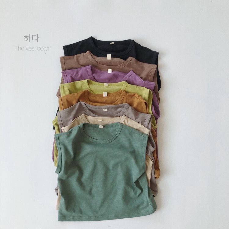 8色糖果百搭素色無袖背心  ˚ ༘