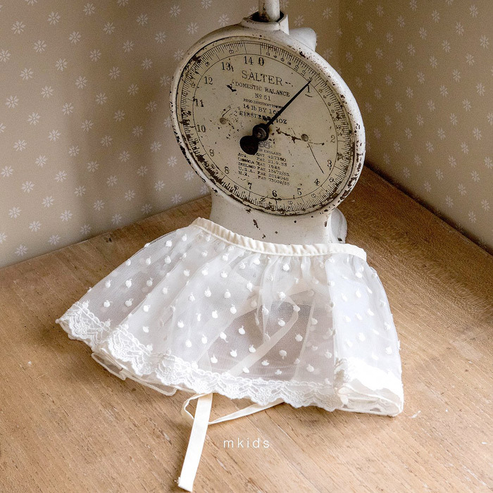 正韓夏mkids 點點蕾絲圍裙