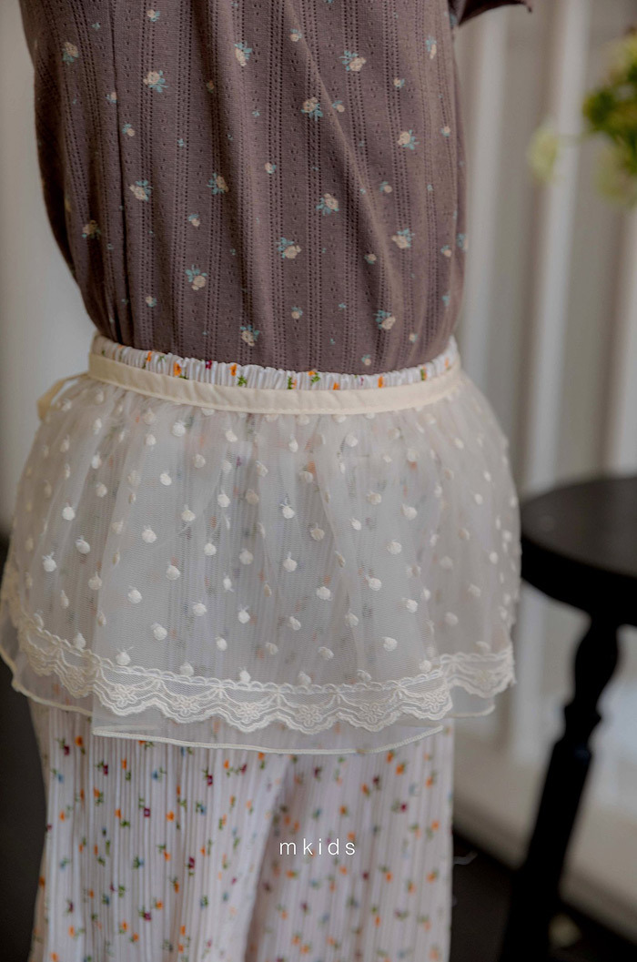 正韓夏mkids 點點蕾絲圍裙