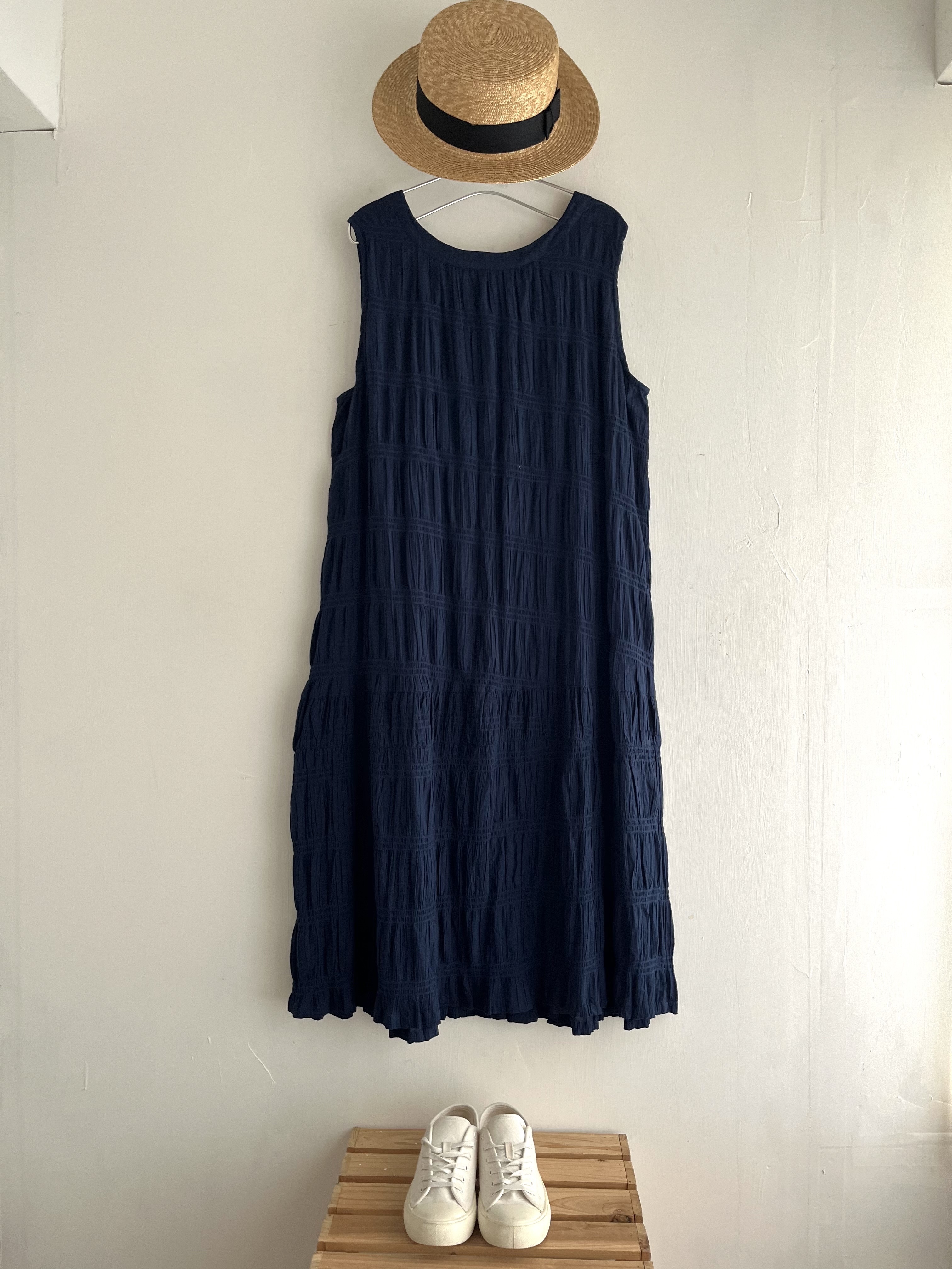 LUPILEN藍色皺皺布背心ops2way