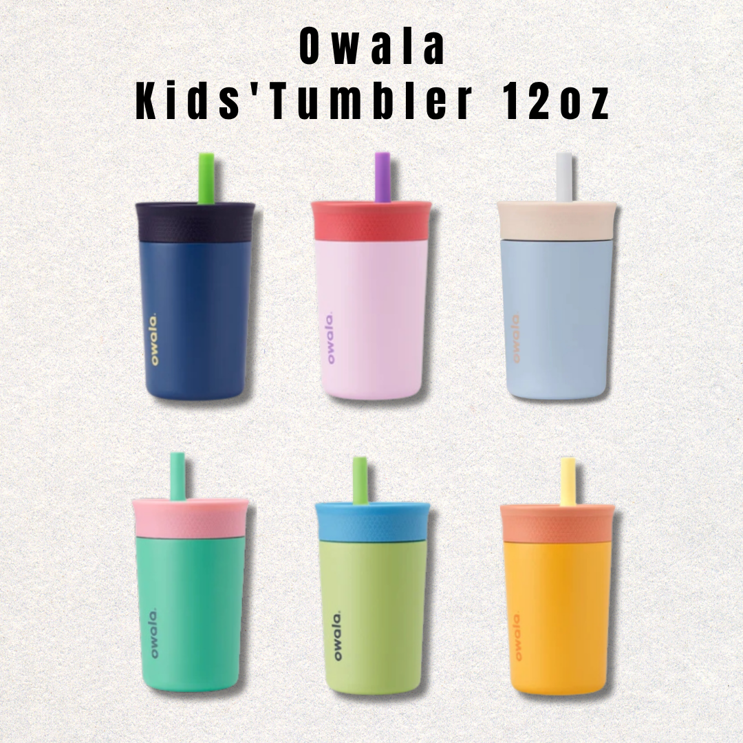 （預購）Owala Kids' Tumbler 12oz 防漏不鏽鋼兒童水杯
