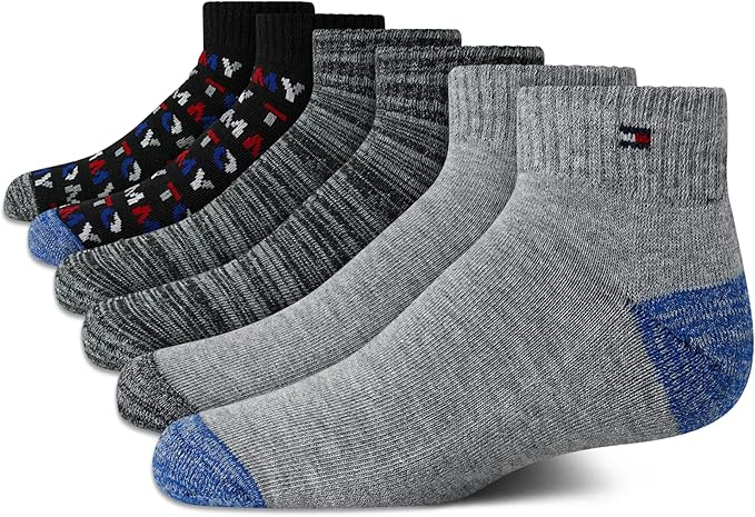 【預購】Tommy Hilfiger H041002 皇牌加厚緩震運動襪 6 對裝