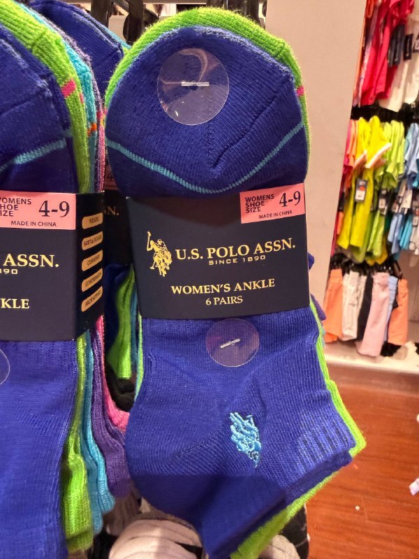 [U] POLO ASSN BTCM 27V0037AA WOMEN'S ANKLE SOCKS, 786662522226 (UPN25)