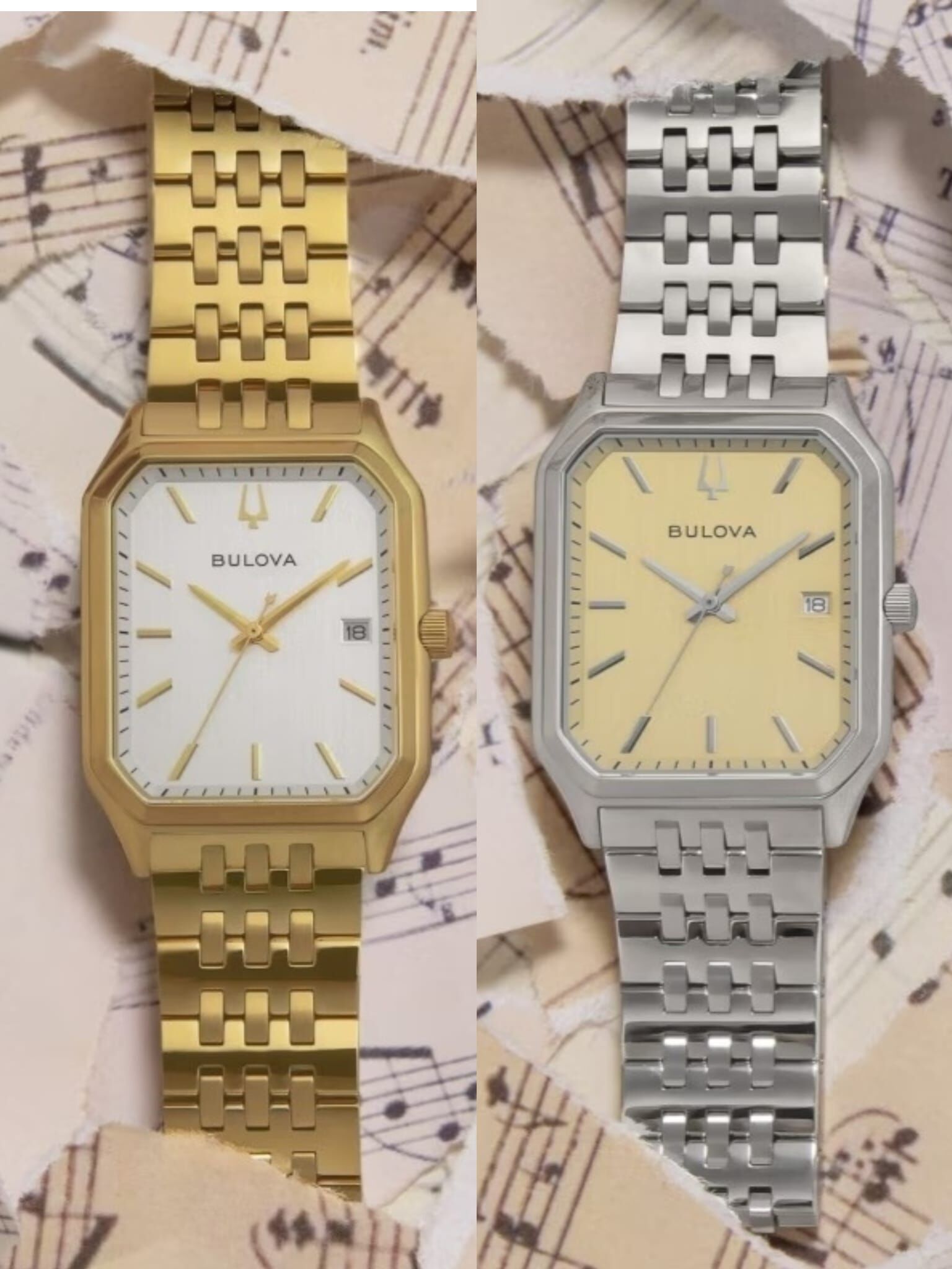 行貨 寶路華 Bulova Duet Tony Bennett Foundation Silver Dial Men's Watch 97B236 銀色錶盤 , Champagne Steel 96B471 香檳色錶盤 男士腕錶