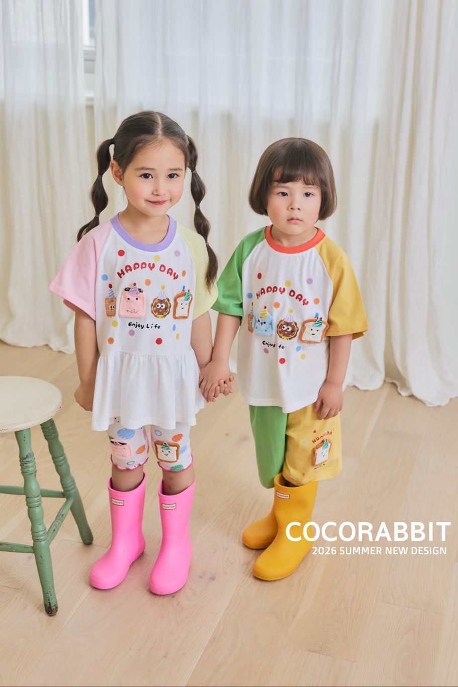 韓國🇰🇷COCORABBIT 拼色甜點派對套裝/內搭褲(S-2XL)
