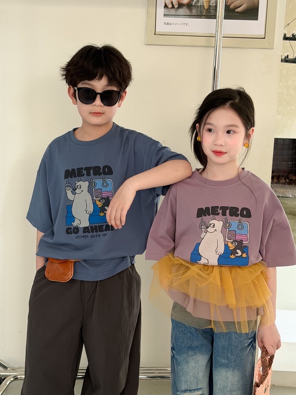 兩色熊熊企鵝地鐵上衣